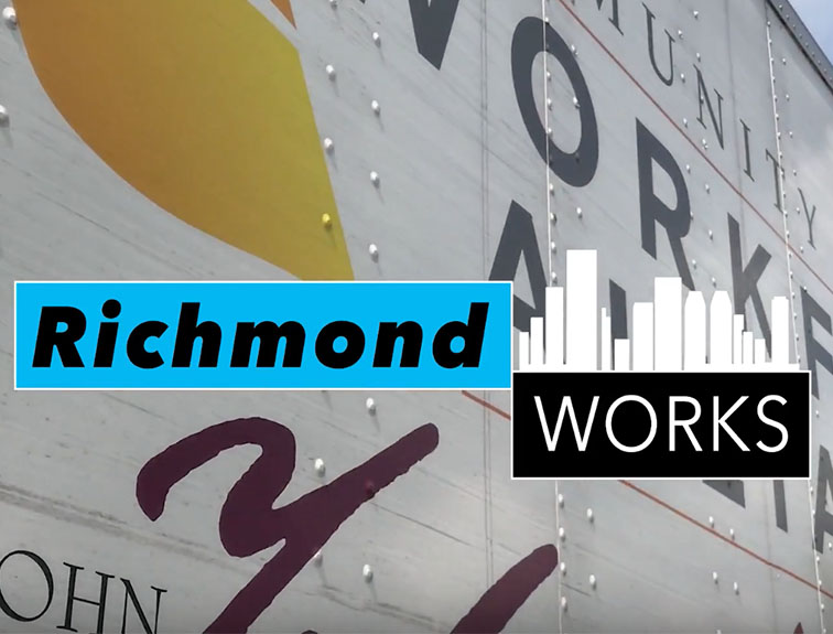 graphic of truck with text on top that reads "Richmond Works"